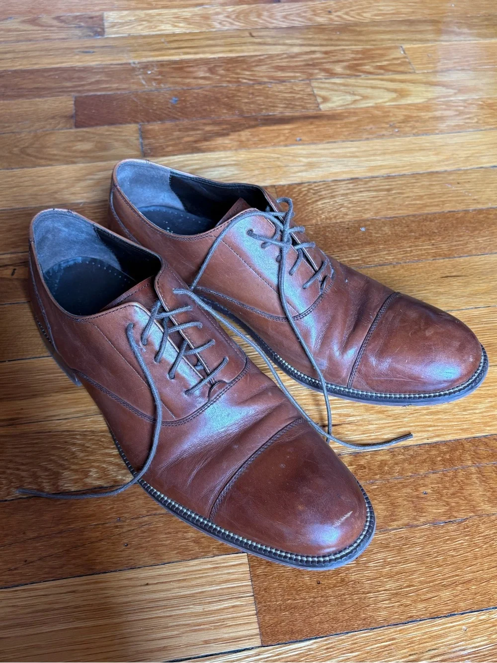 Cole Haan Men's Cap-Toe Oxford Leather Dress Shoes - Brown